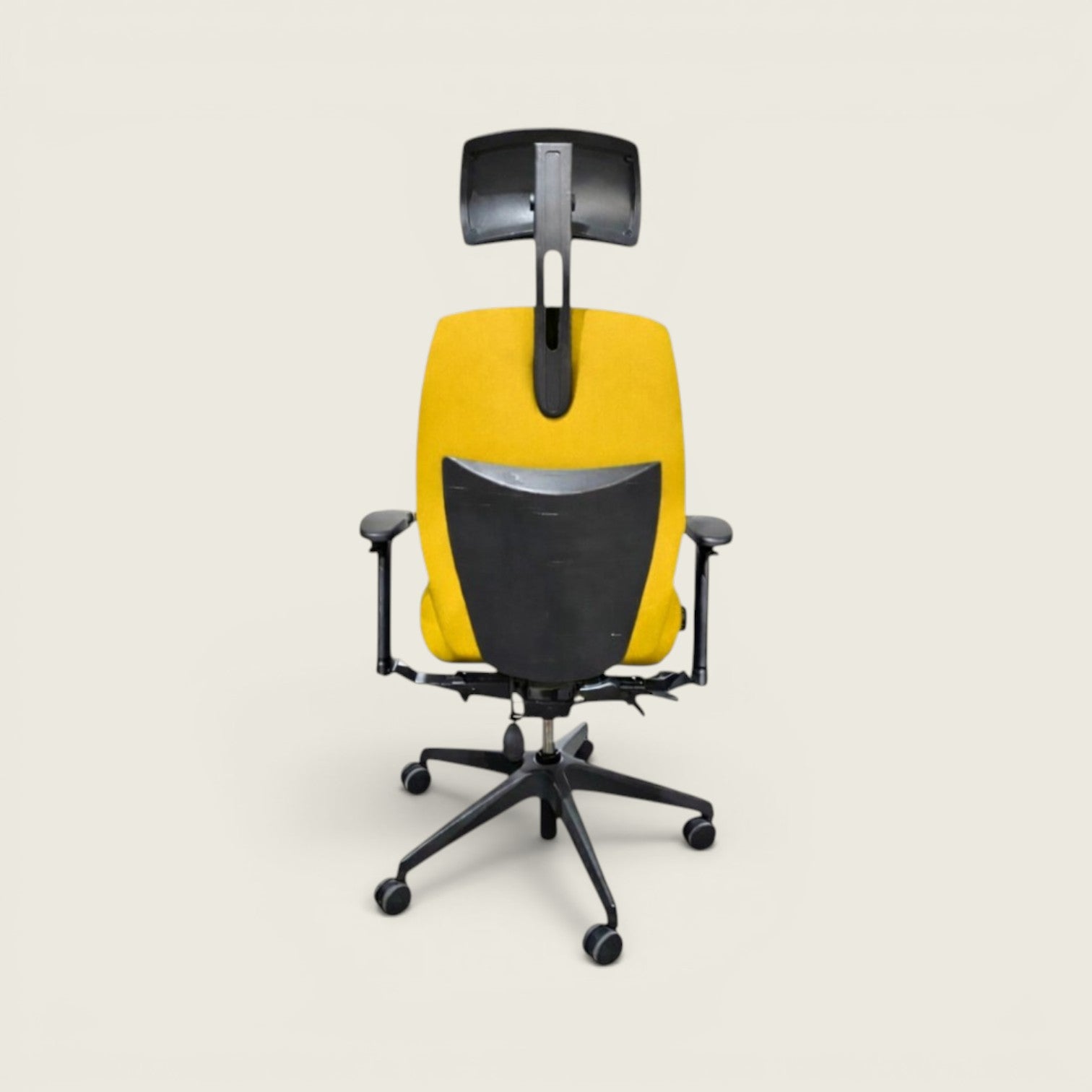 Posturite: Positiv Plus High Back with Headrest In Yellow - Refurbished