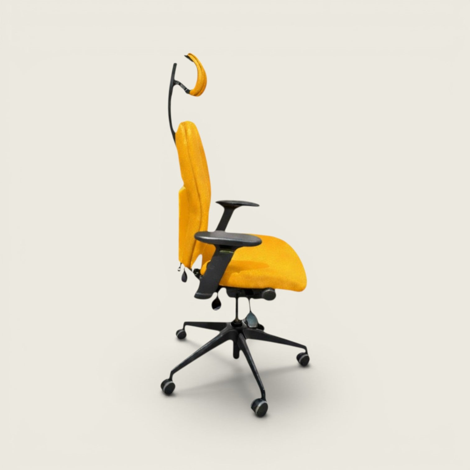 Posturite: Positiv Plus High Back with Headrest In Yellow - Refurbished