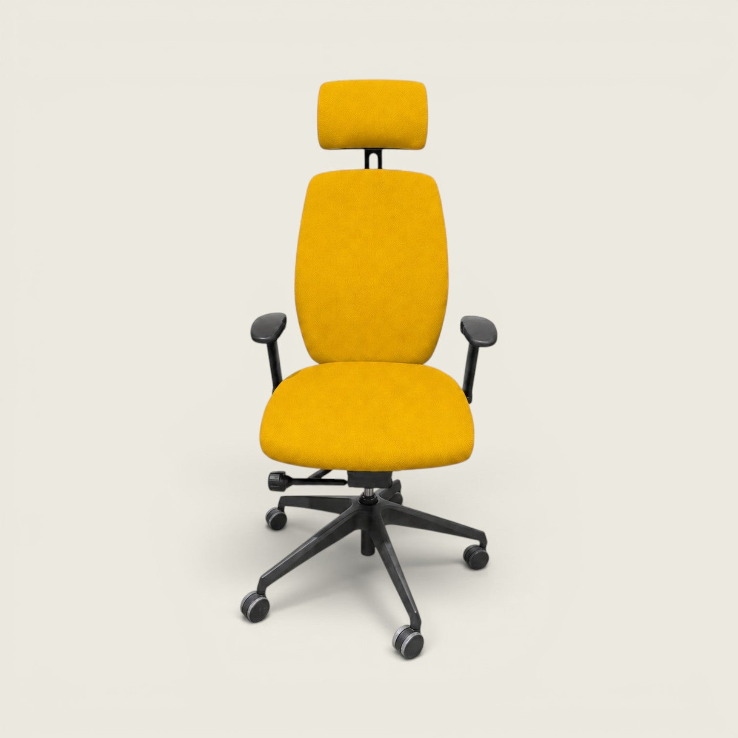 Posturite: Positiv Plus High Back with Headrest In Yellow - Refurbished