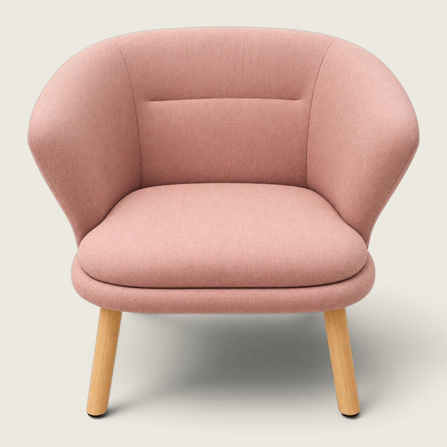 Saxen: Contemporary Tub Chair in Blush Pink - Refurbished