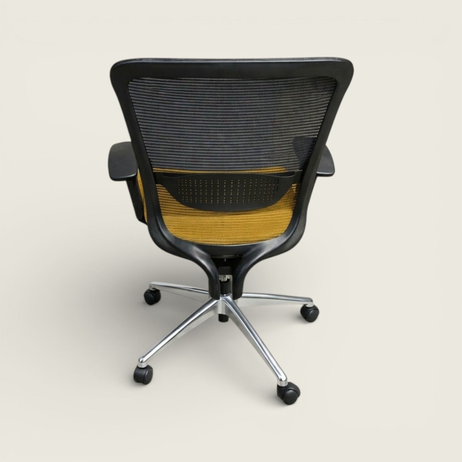 Saxen Don't Task Chair in Yellow Fabric - Refurbished