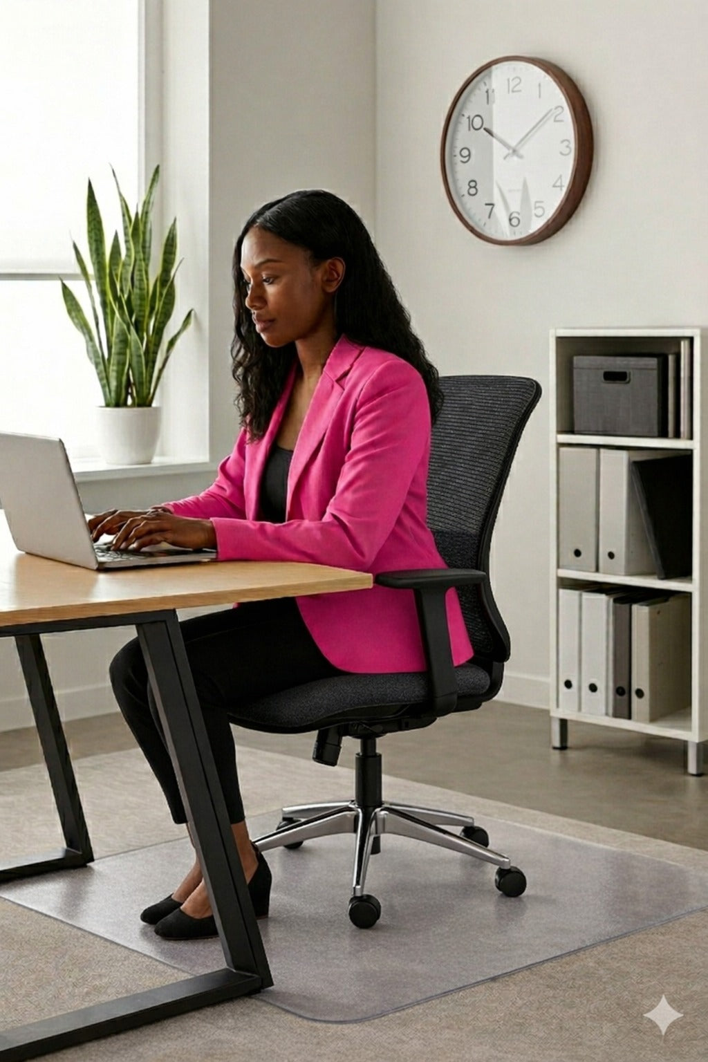 Saxen Don't Task Chair in Black Fabric - Refurbished