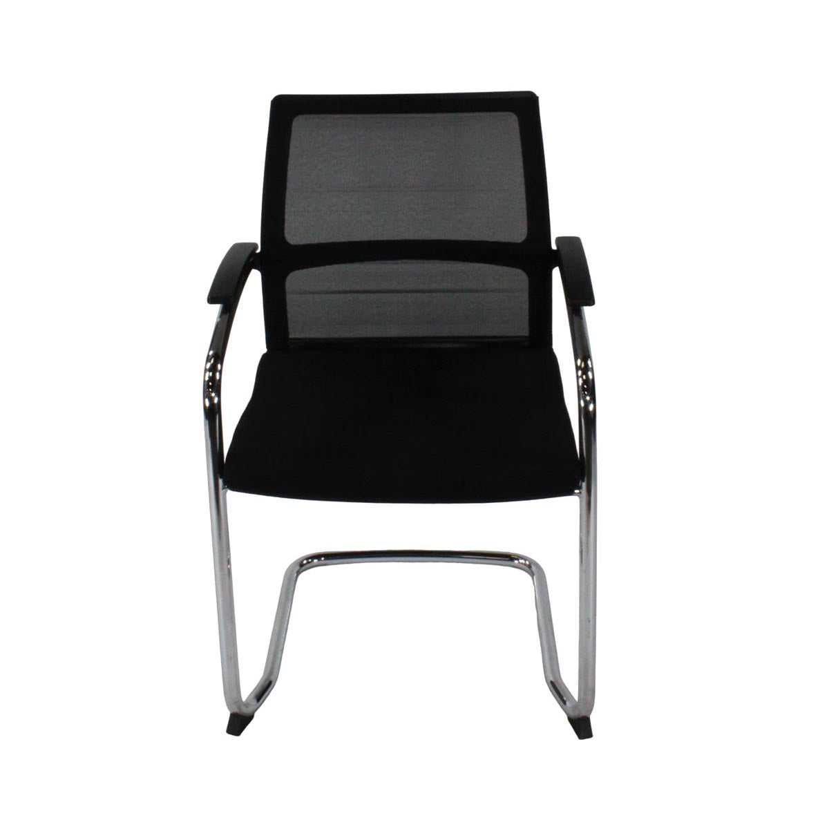 Sedus: Open Up Cantilever Chair with Mesh Back/Aluminium Frame in Black Fabric - Refurbished