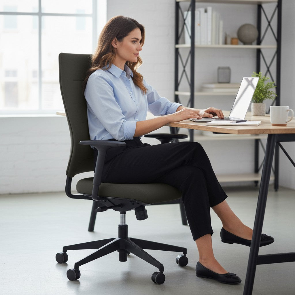 Sedus: Quarterback Task Chair in Grey Fabric - Refurbished