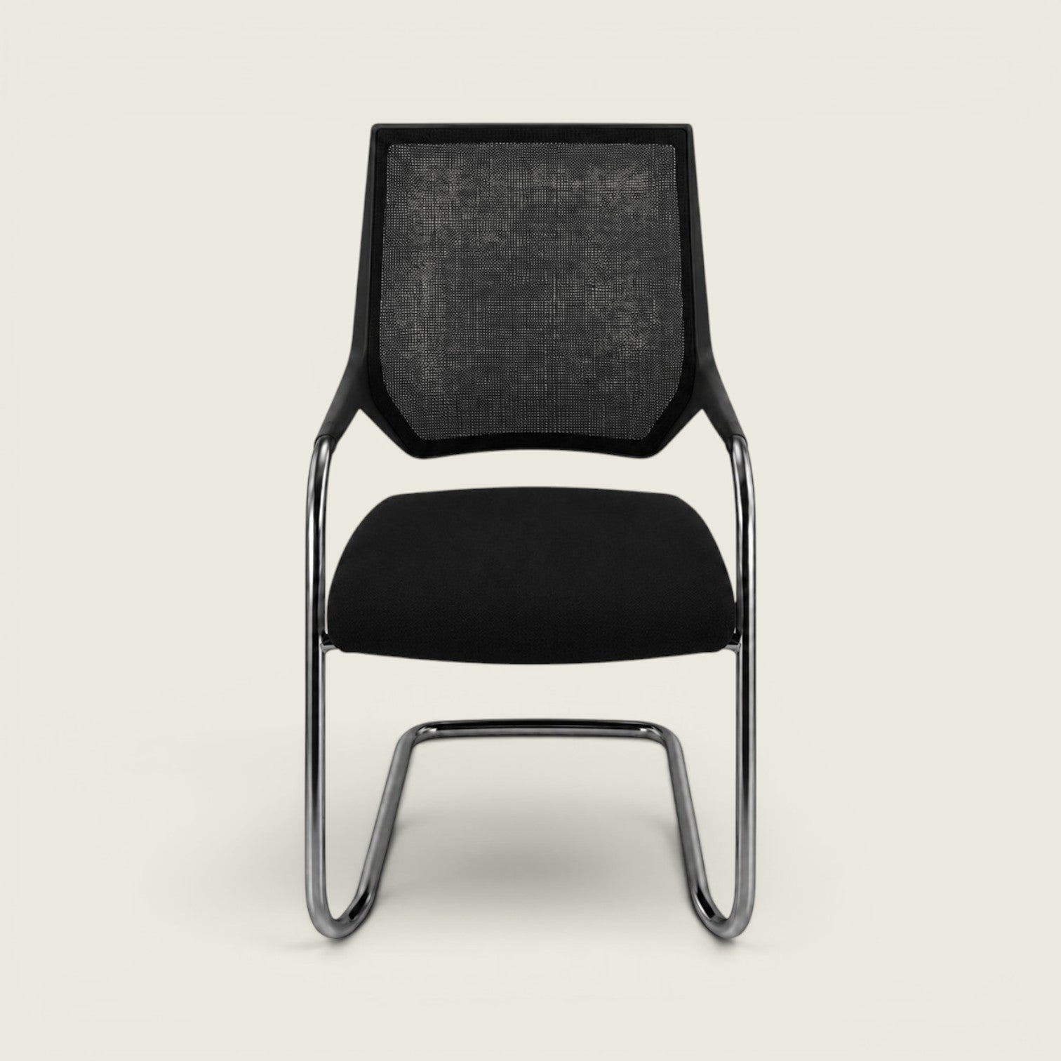Sedus: Quarterback Cantilever Chair With a Black Mesh Back and Black Seat - Refurbished