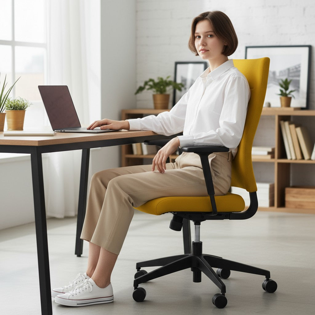 <tc>Sedus</tc>: <tc>Netwin</tc> NW-100 stoel met mesh-rug in blauwe stof - opgeknapt