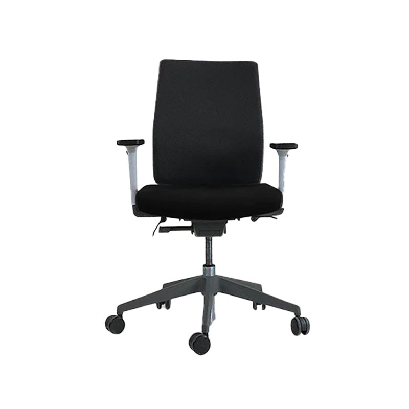 Senator: Free Flex Task Chair in Black Fabric with Arms - Refurbished
