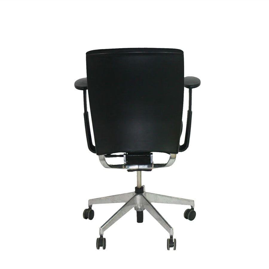 <tc>Senator</tc>: Enigma S21 bureaustoel met aluminium frame in zwarte stof - Gereviseerd