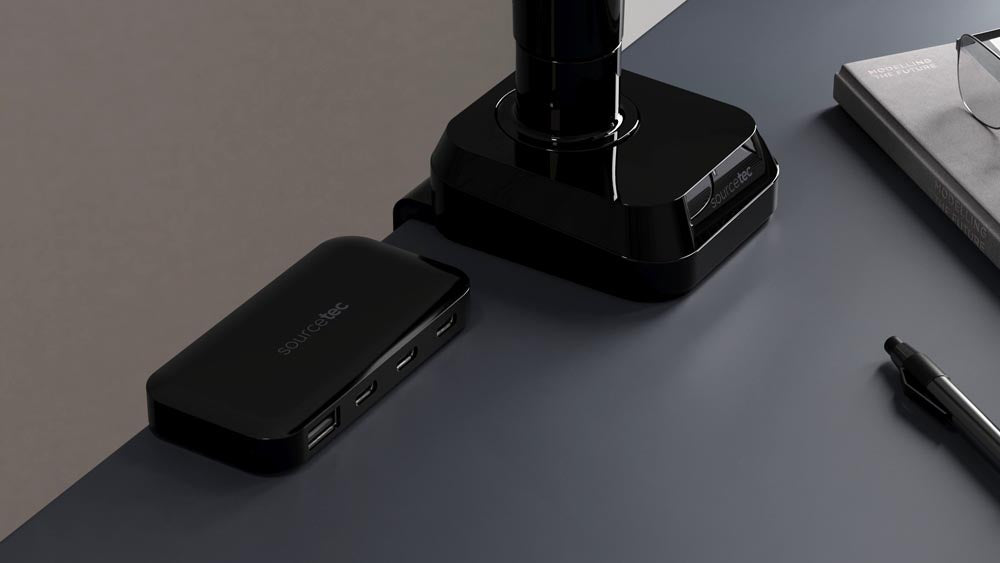 Pico Power Module On-desk or Under-desk Clamp in Black