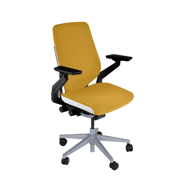 <tc>Steelcase</tc>: Gesture Ergonomische Bureaustoel - Gele Stof - Gereviseerd