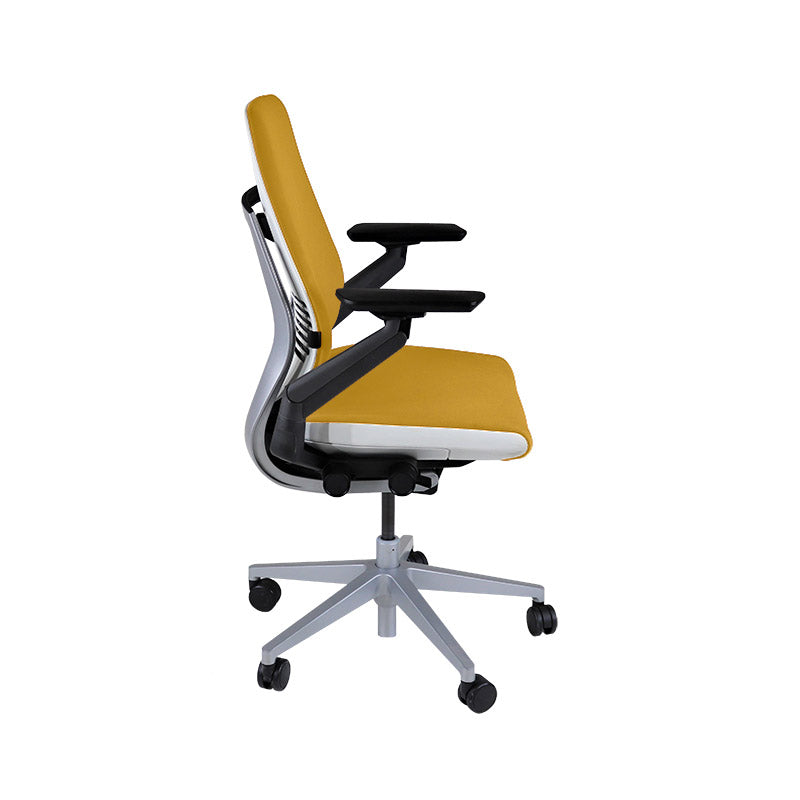 <tc>Steelcase</tc>: Gesture Ergonomische Bureaustoel - Gele Stof - Gereviseerd