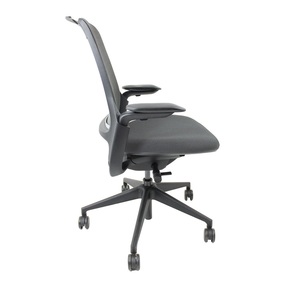 <tc>Steelcase</tc>: Serie 1 ergonomische bureaustoel in grijze stof - gereviseerd