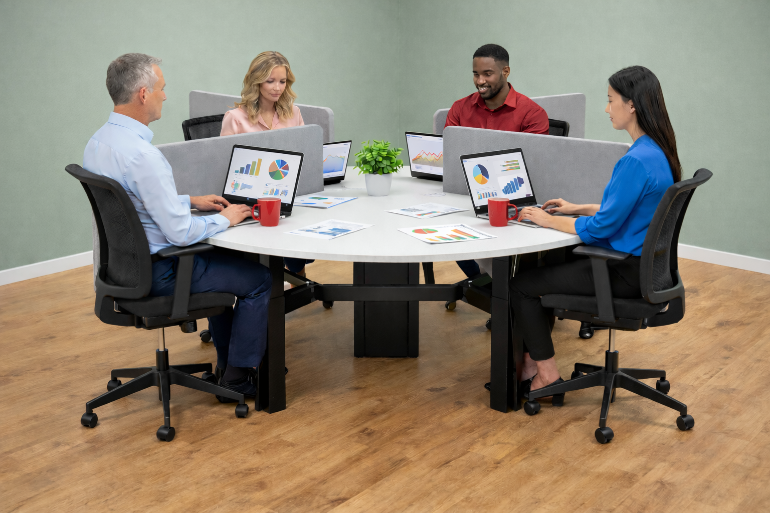 Task Life Disc-werkstation - Gerenoveerd