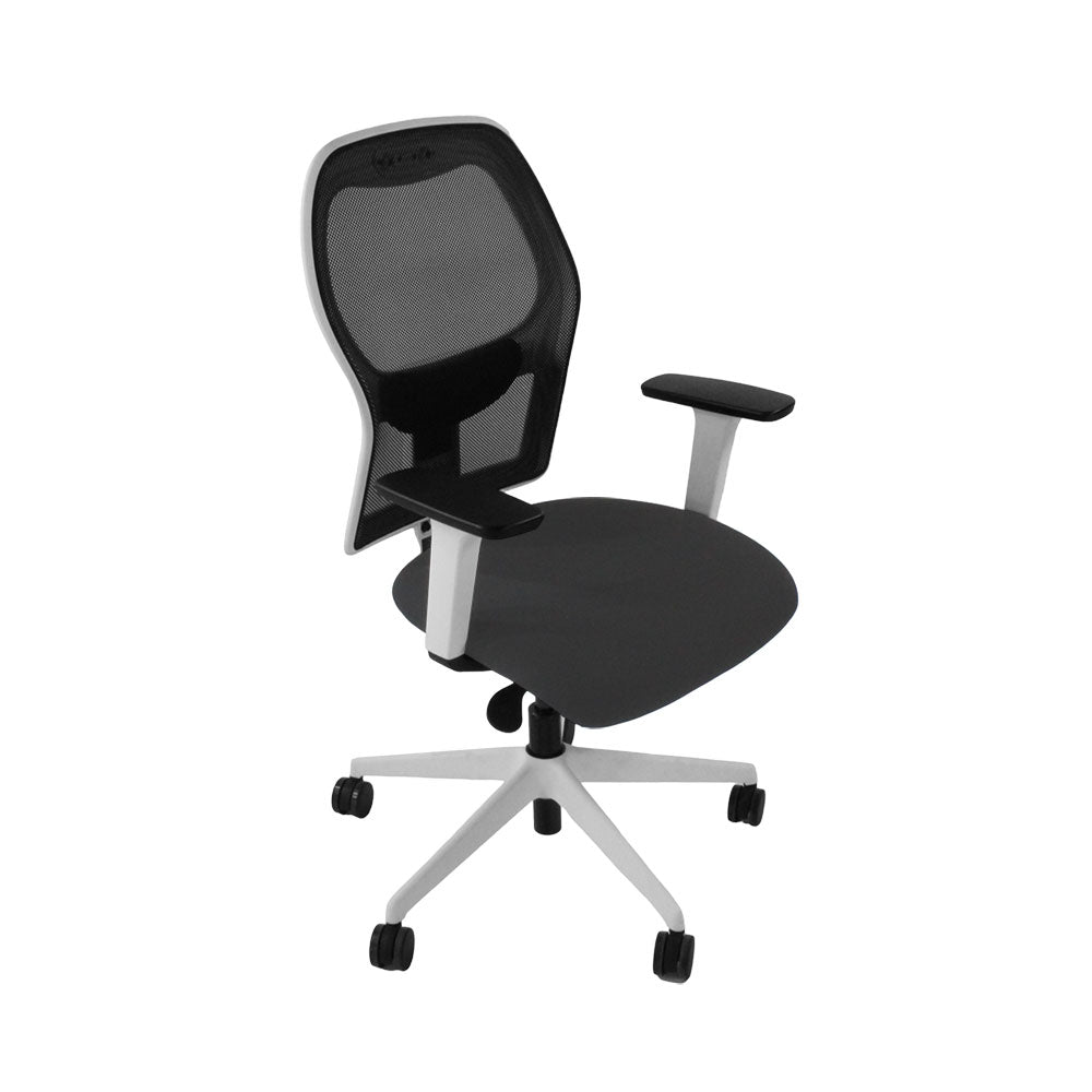 Ahrend: 160 Type Task Chair in Grey Fabric/White Frame - Refurbished