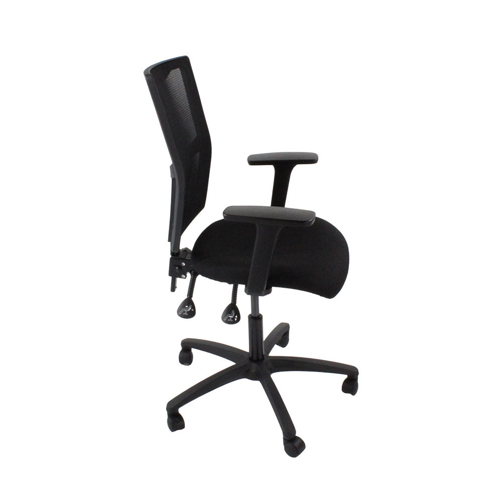 Saxen: Ergo 2 Task Chair in Black Leather - Refurbished