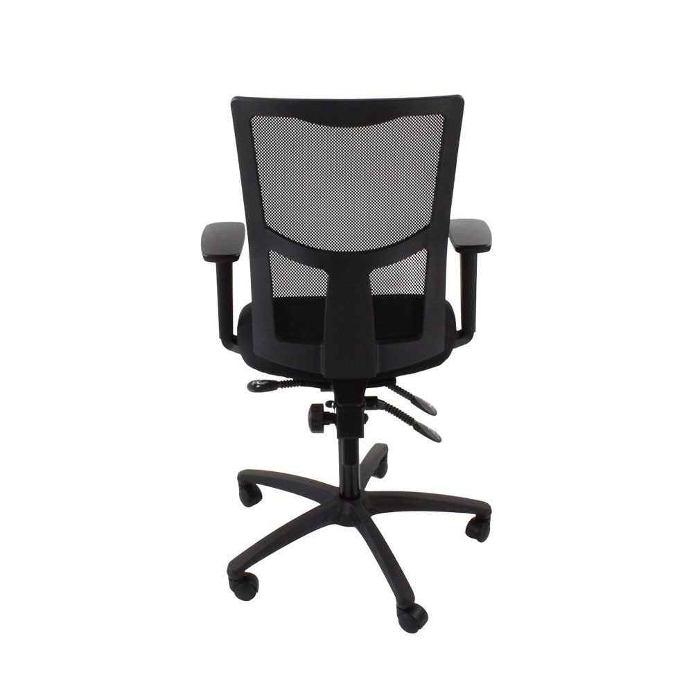 Saxen: Ergo 2 Task Chair in Black Leather - Refurbished