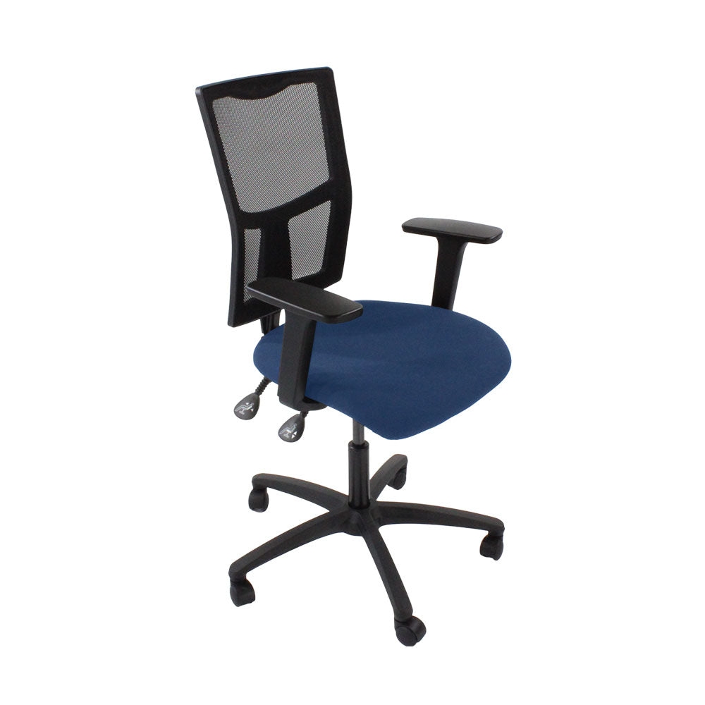 Saxen: Ergo 2 Task Chair in Blue Fabric - Refurbished