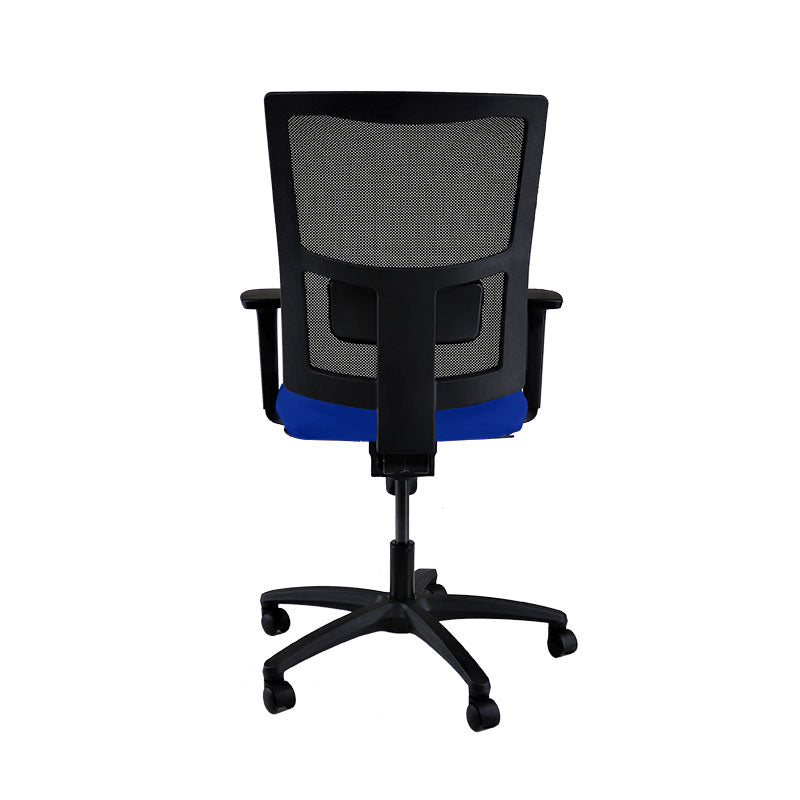 Saxen: Ergo Task Chair in Blue Fabric - Refurbished