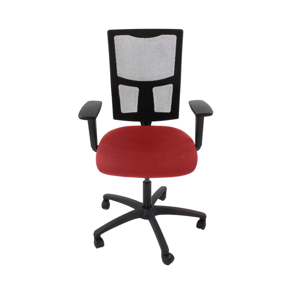 Saxen: Ergo 2 Task Chair in Red Fabric - Refurbished