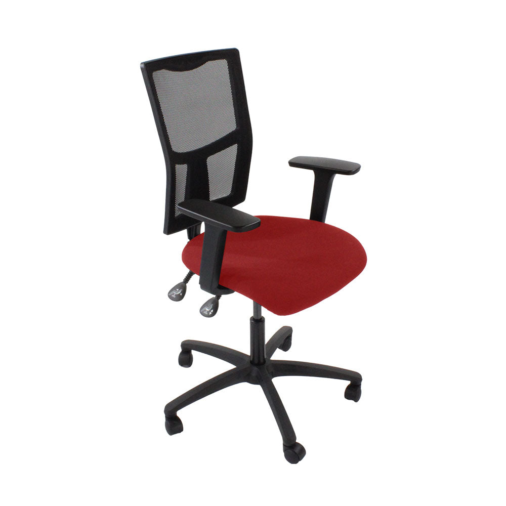Saxen: Ergo 2 Task Chair in Red Fabric - Refurbished