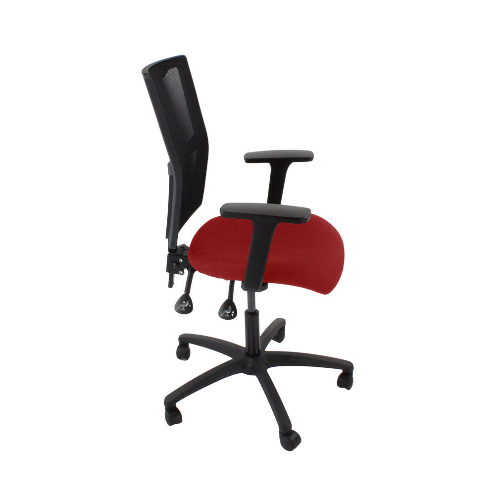 Saxen: Ergo 2 Task Chair in Red Fabric - Refurbished