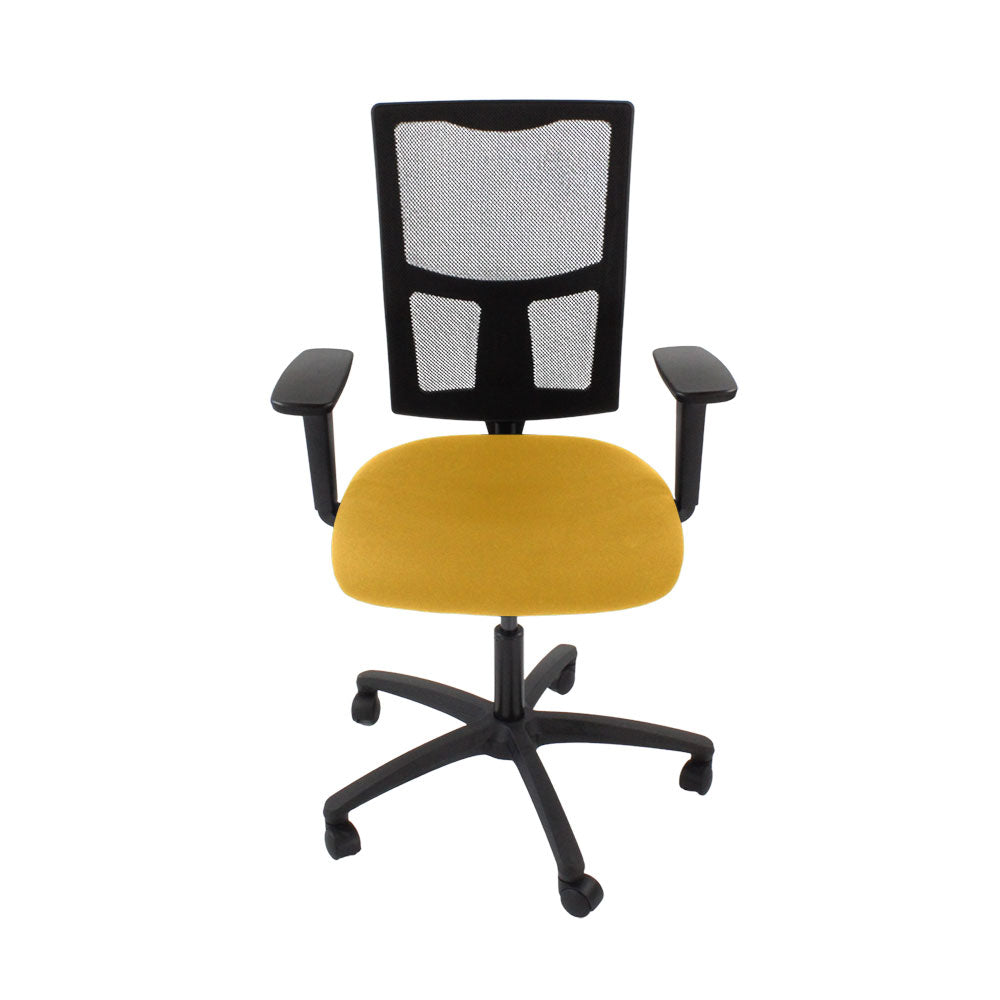 Saxen: Ergo 2 Task Chair in Yellow Fabric - Refurbished