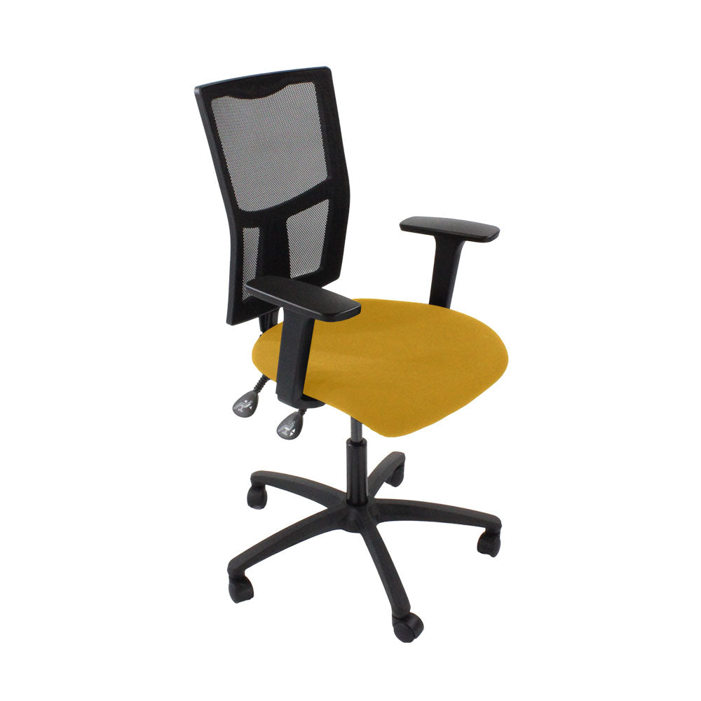 Saxen: Ergo 2 Task Chair in Yellow Fabric - Refurbished