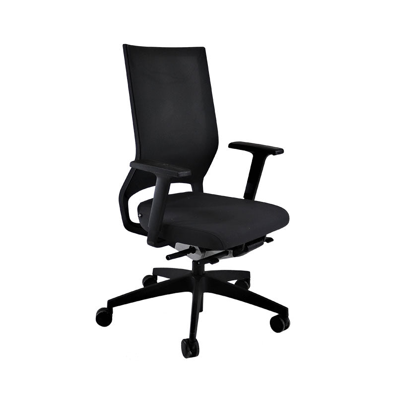 Sedus: Quarterback Office Chair with Black Frame in Black Fabric - Refurbished