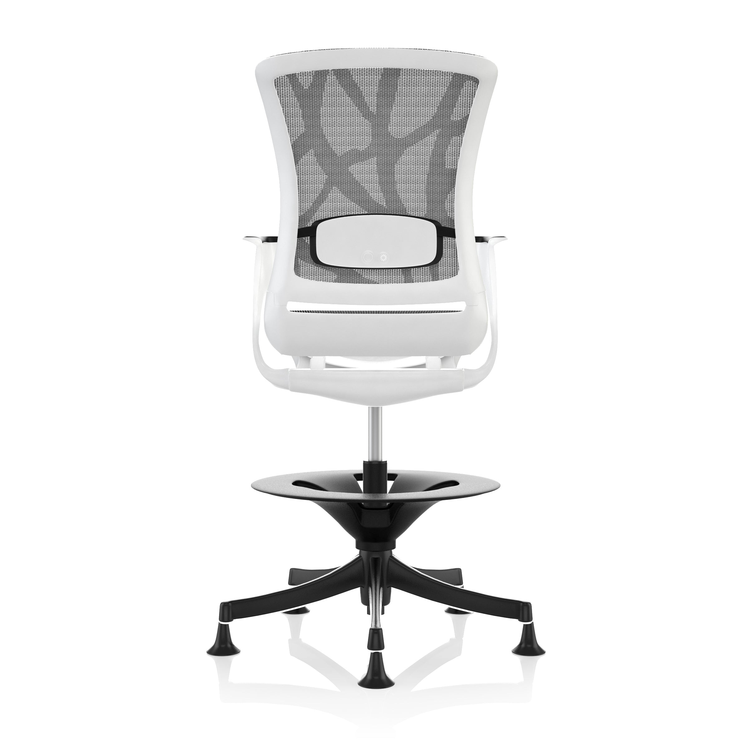 Comfort Seating: Skate Draughtsman Chair in White and Black - Refurbished