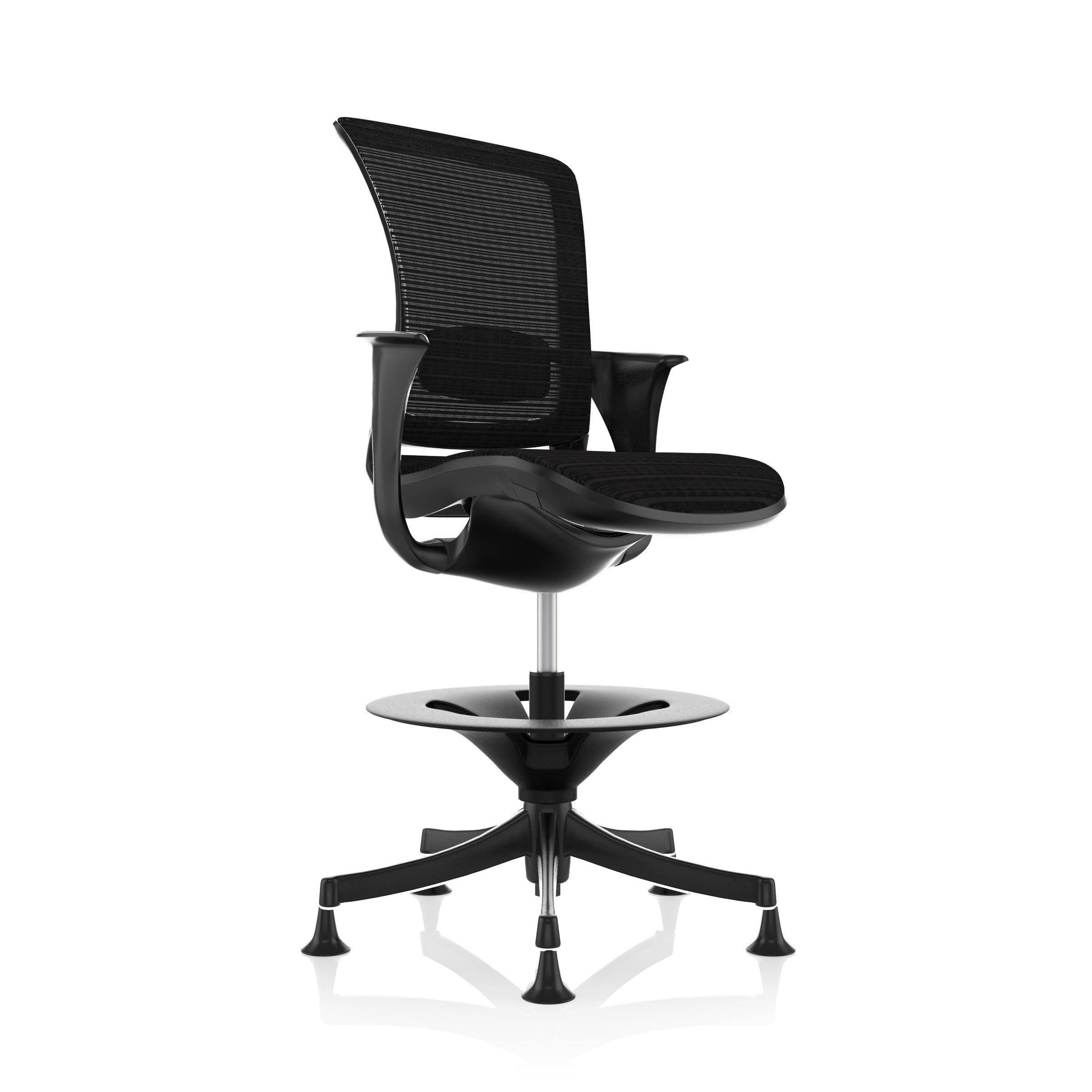 Comfortzitje: Skate Draftsman Stoel in het zwart - Gerenoveerd