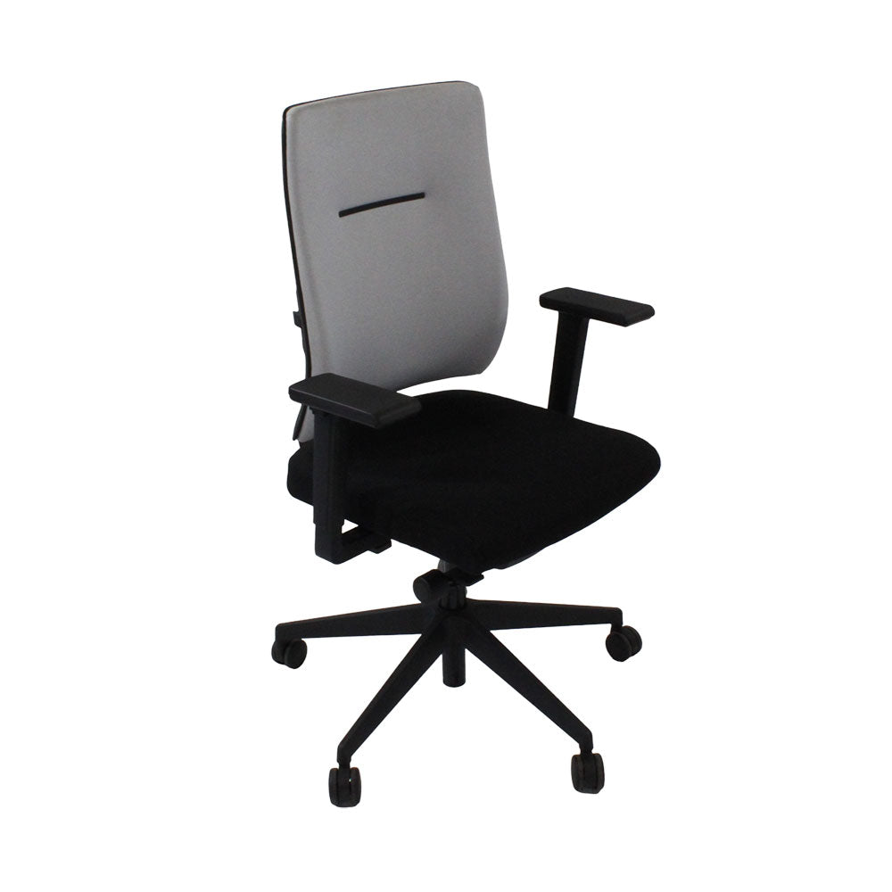 Viasit: Toleo Move Upholstered Back Task Chair In Black Leather - Refurbished