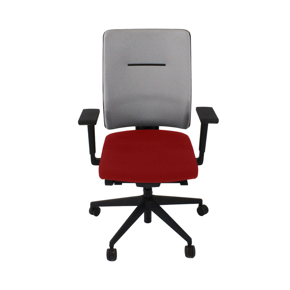 Viasit: Toleo Move Upholstered Back Task Chair In Red Fabric - Refurbished