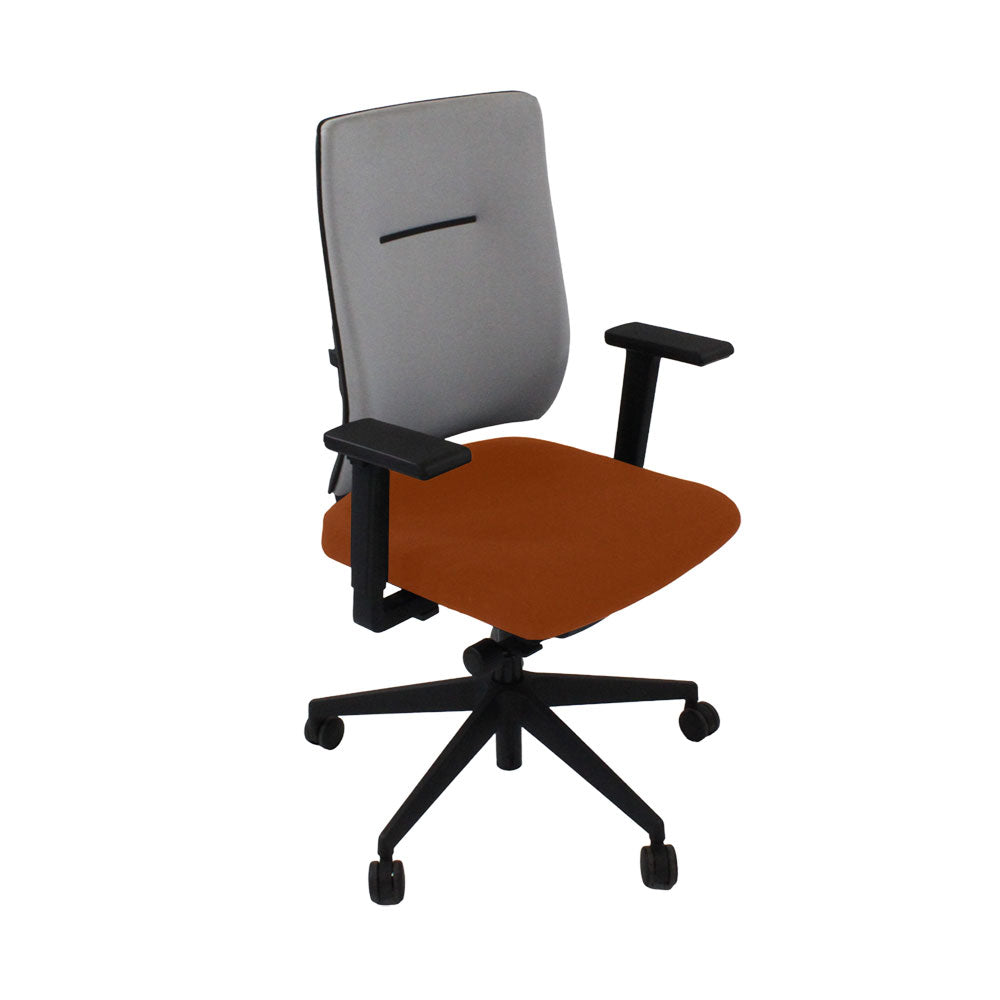 Viasit: Toleo Move Upholstered Back Task Chair In Tan Leather - Refurbished