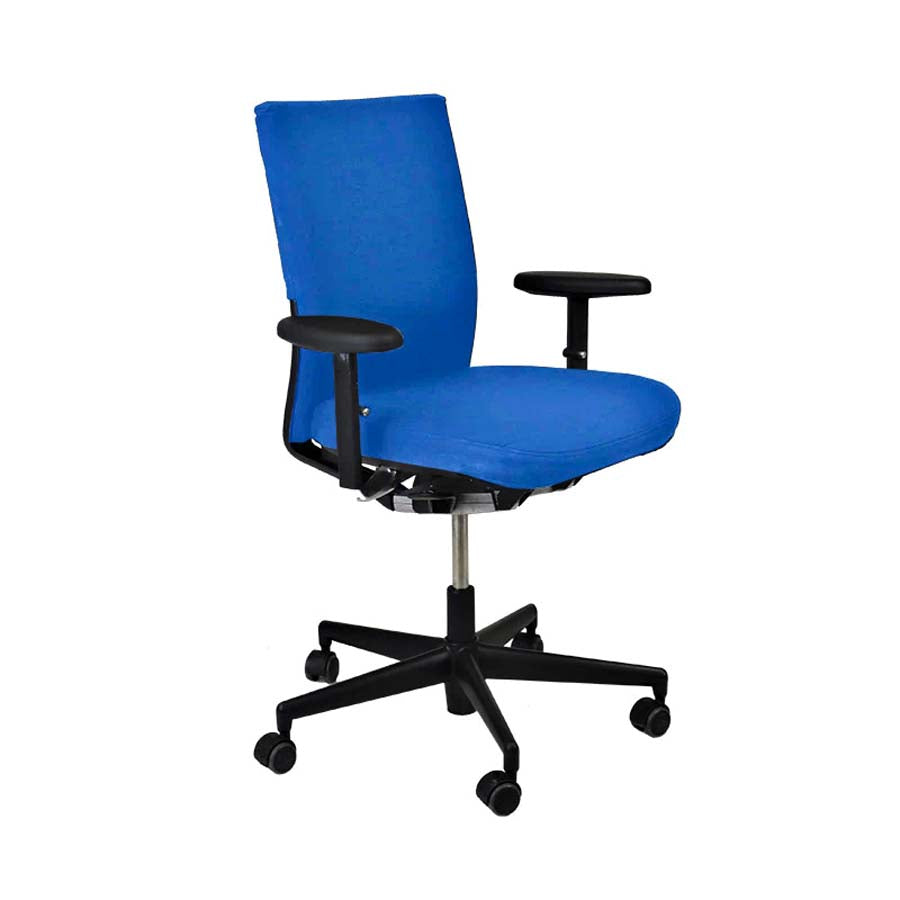 <tc>Vitra</tc>: <tc>Axess</tc> Bureaustoel in blauwe stof - Gereviseerd