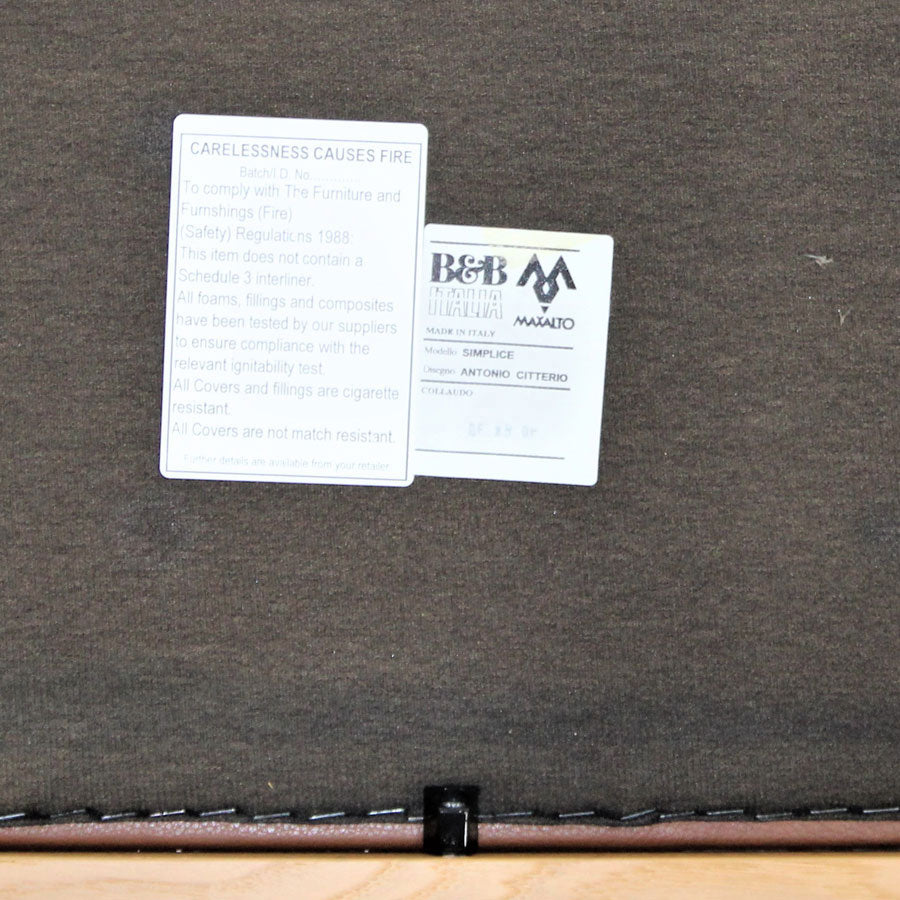 <tc>B&B Italia</tc>: Musa stoel in bruin leer - Gereviseerd