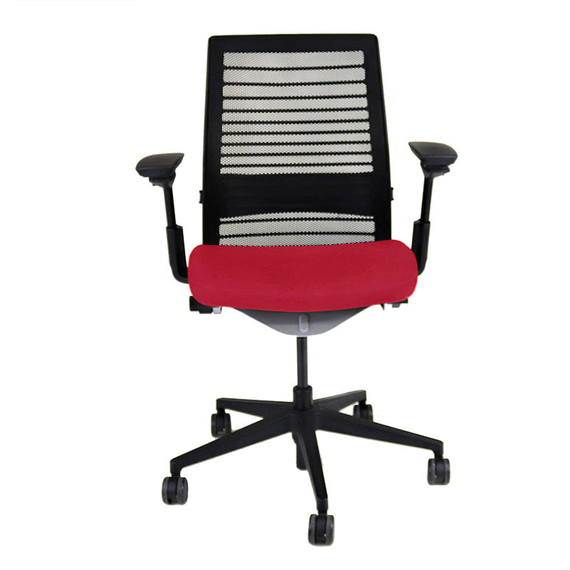 <tc>Steelcase</tc>: <tc>Think V2</tc> Bureaustoel met mesh-rug - Gereviseerd