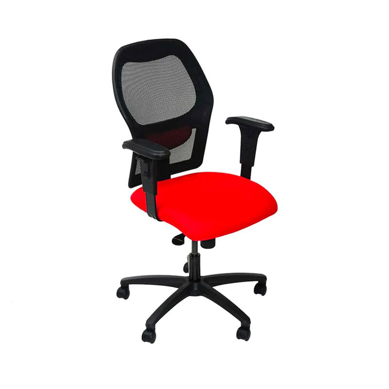 Ahrend: Bureaustoel type 160 in rode stof - Gerenoveerd