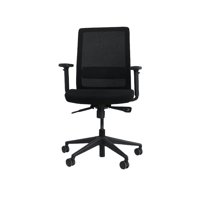 Bestuhl: S30 bureaustoel in zwarte stof - gerenoveerd