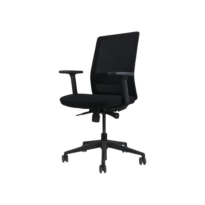 Bestuhl: S30 bureaustoel in zwarte stof - gerenoveerd