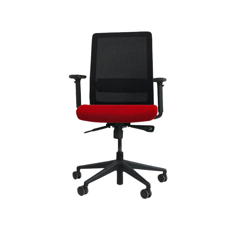Bestuhl: S30 Bureaustoel in rode stof - Gerenoveerd