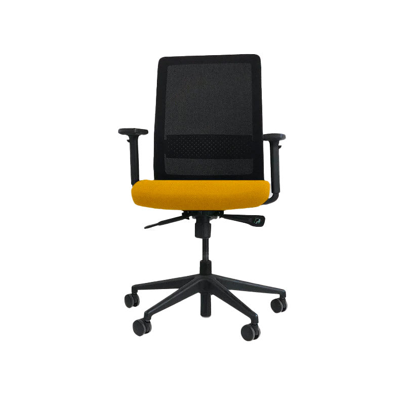 Bestuhl: S30 Bureaustoel in gele stof - Gerenoveerd