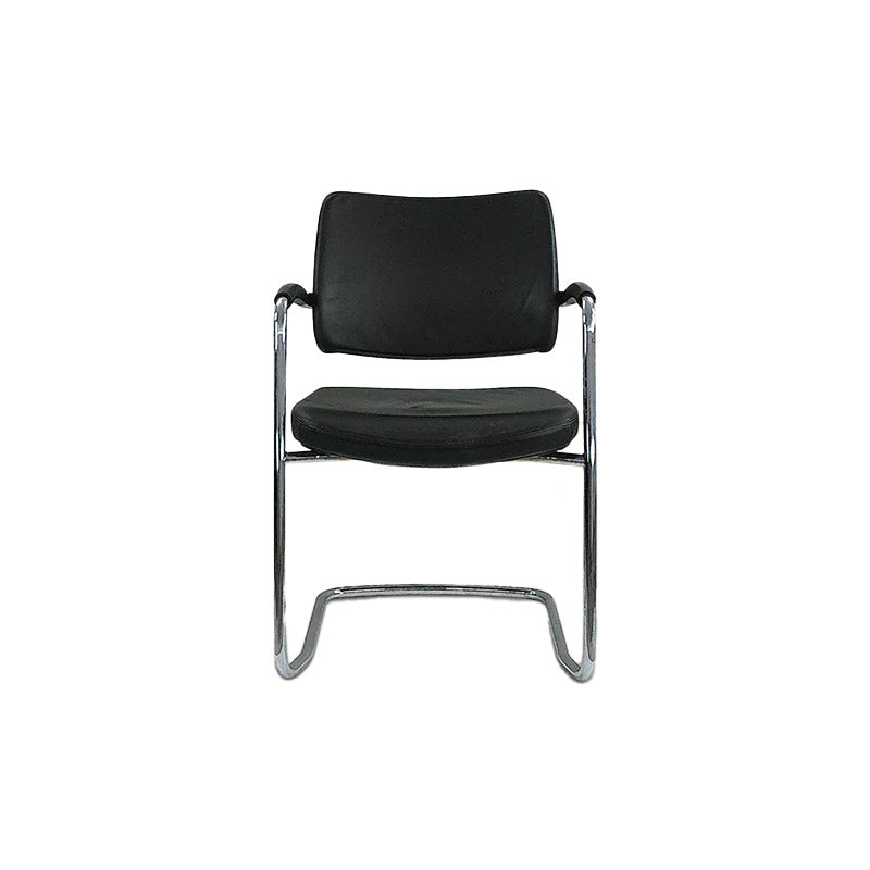 Boss Design: Pro Cantilever Meeting Chair in Black Leather - Refurbished