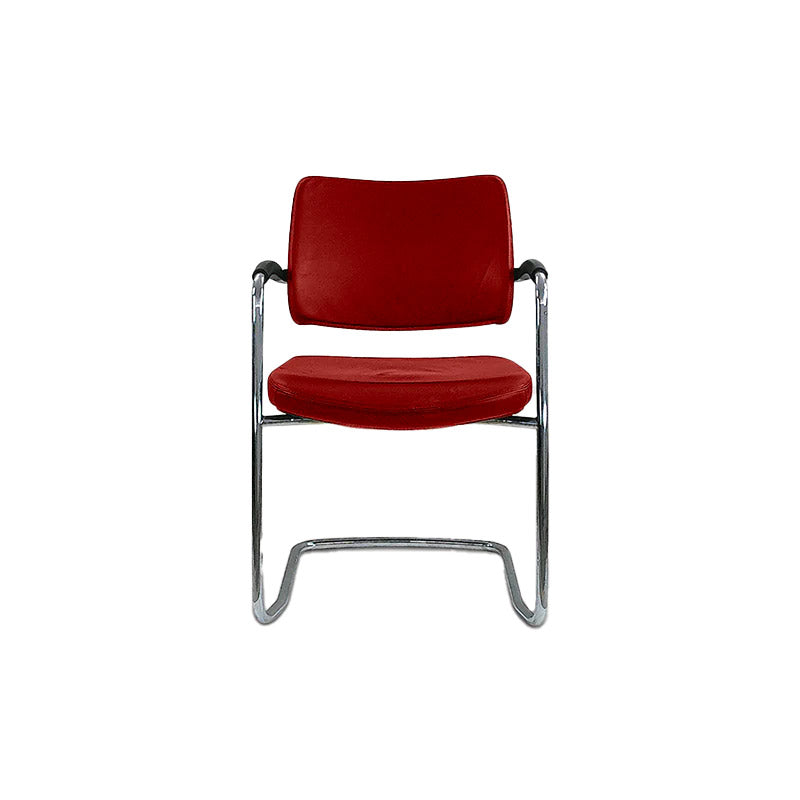 Boss Design: Pro Cantilever vergaderstoel in rode stof - Gerenoveerd