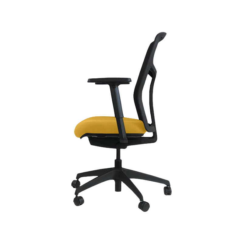 Boss Design: Tauro in Yellow Fabric - Task Chair - Refurbished