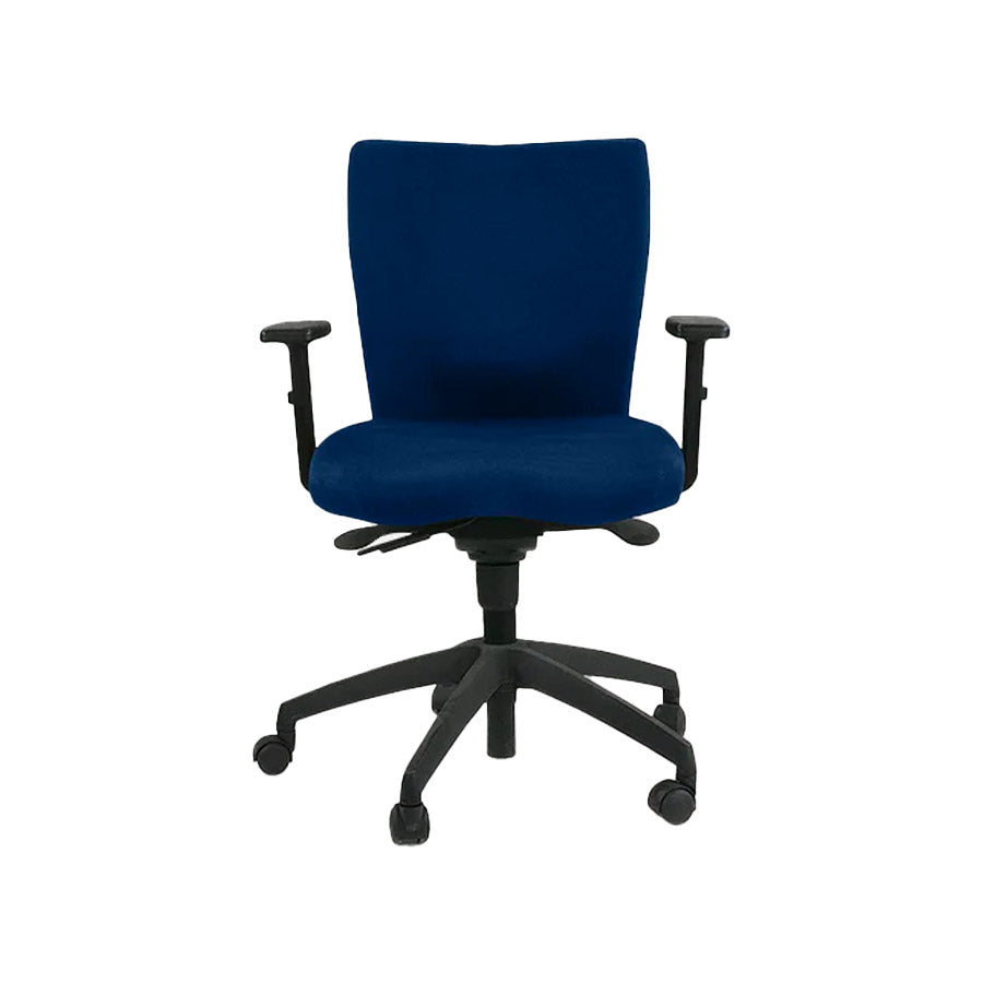 Connection: Team Task Chair in blauwe stof - Gerenoveerd