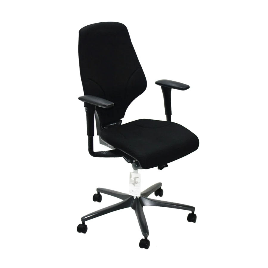 Giroflex: G64 bureaustoel in zwarte stof - gerenoveerd