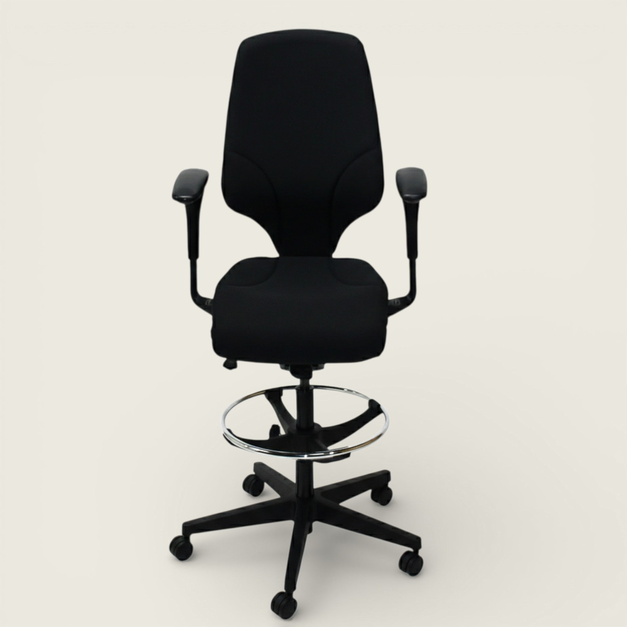Giroflex: G64 Draughtsman Chair in Black Fabric - Refurbished