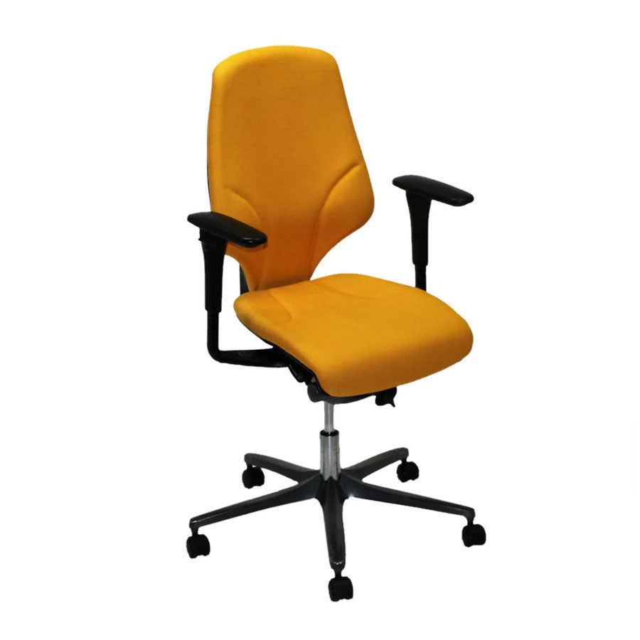 Giroflex: G64 Bureaustoel in gele stof - Gerenoveerd