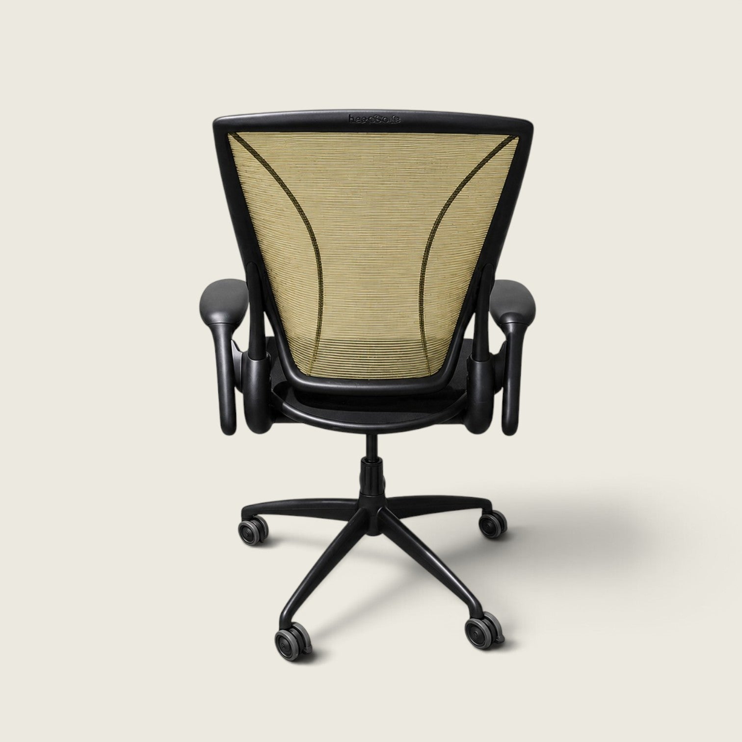 <tc>Humanscale</tc>: <tc>Diffrient World</tc> Bureaustoel in groen gaas - gerenoveerd