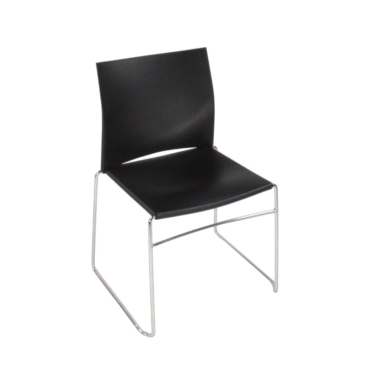 Herman Miller: Pronta stapelstoel in zwart - gerenoveerd
